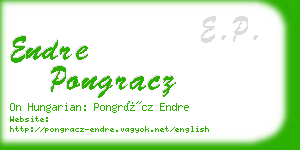 endre pongracz business card